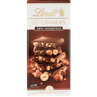 Le Grandes Chocolate Negro 34% Avelãs tablete 150 g - Lindt