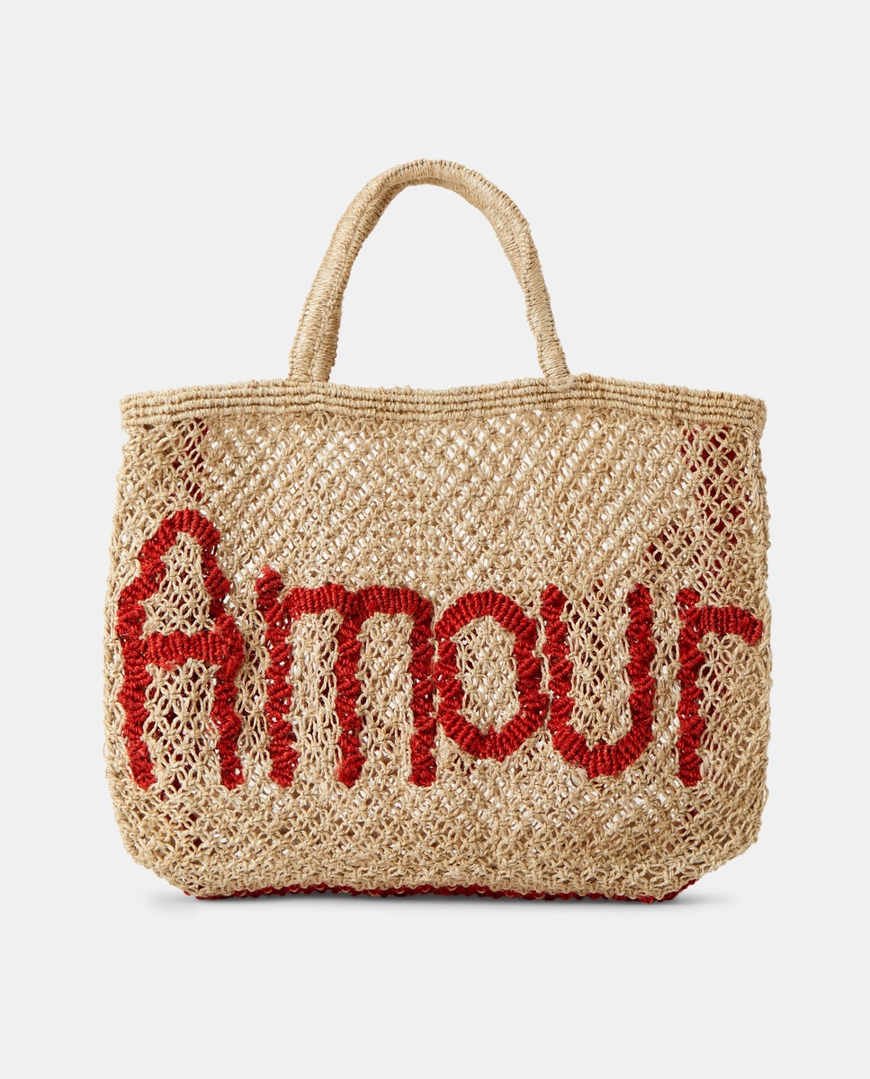 Imagem 0 de Mala Pequena Modelo Amour Word Bag - Cru