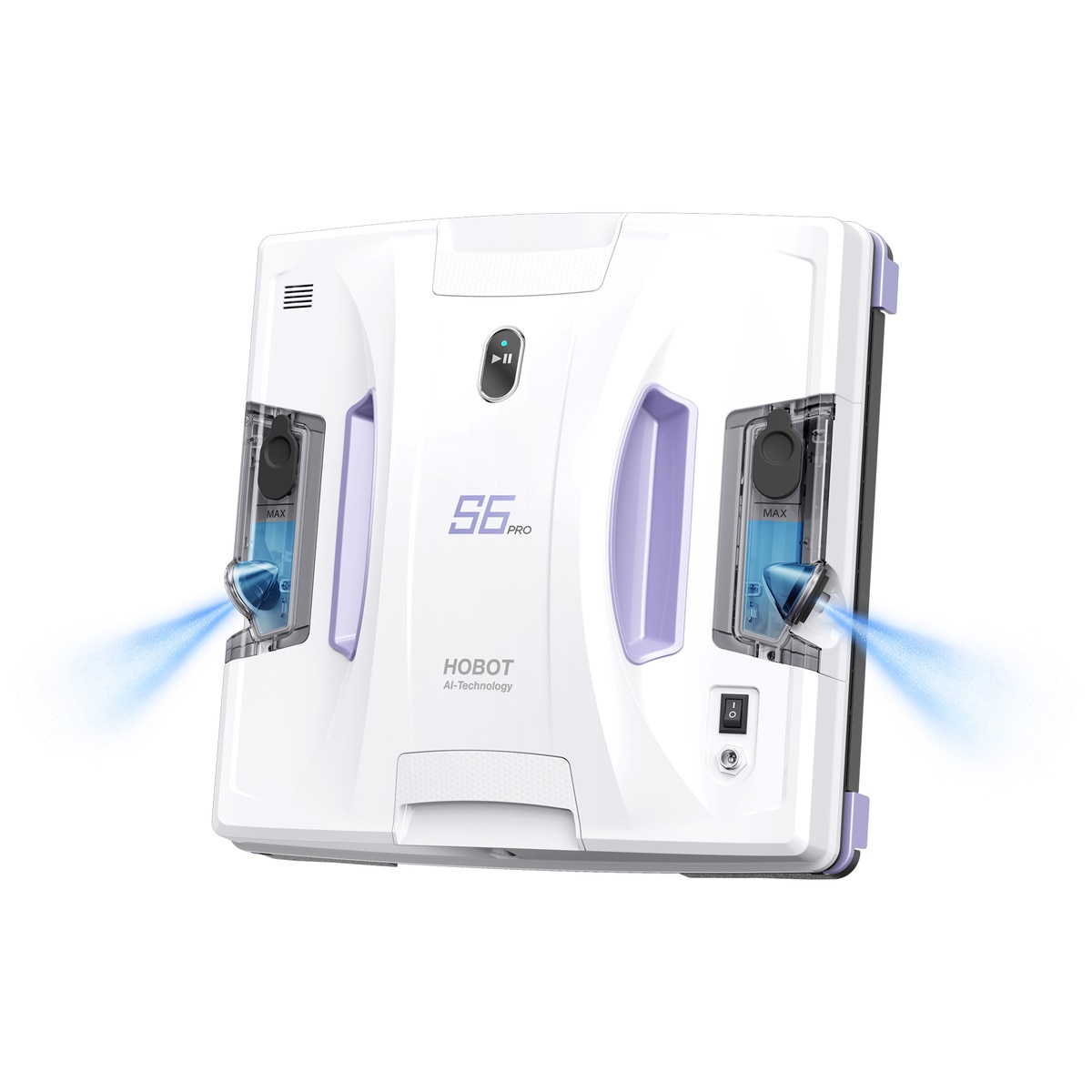 Robot limpiacristales Hobot S6 Pro con mopas motorizadas y doble pulverización automática Blanco-1