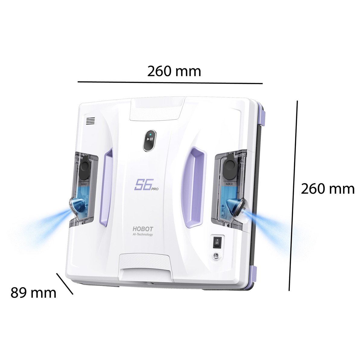 Robot limpiacristales Hobot S6 Pro con mopas motorizadas y doble pulverización automática Blanco-4