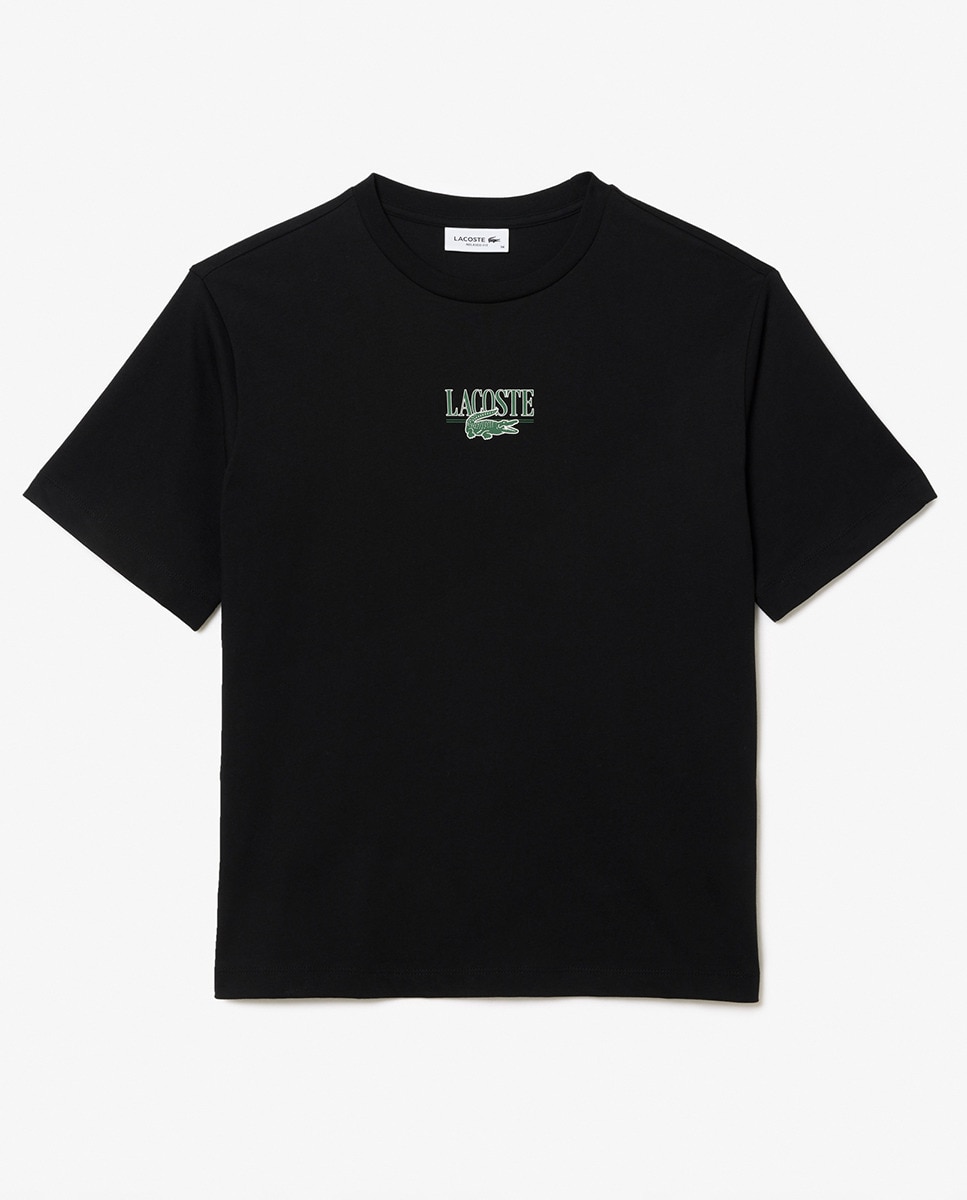 Camisola de Malha com Estampado e em Algodão Preto-4