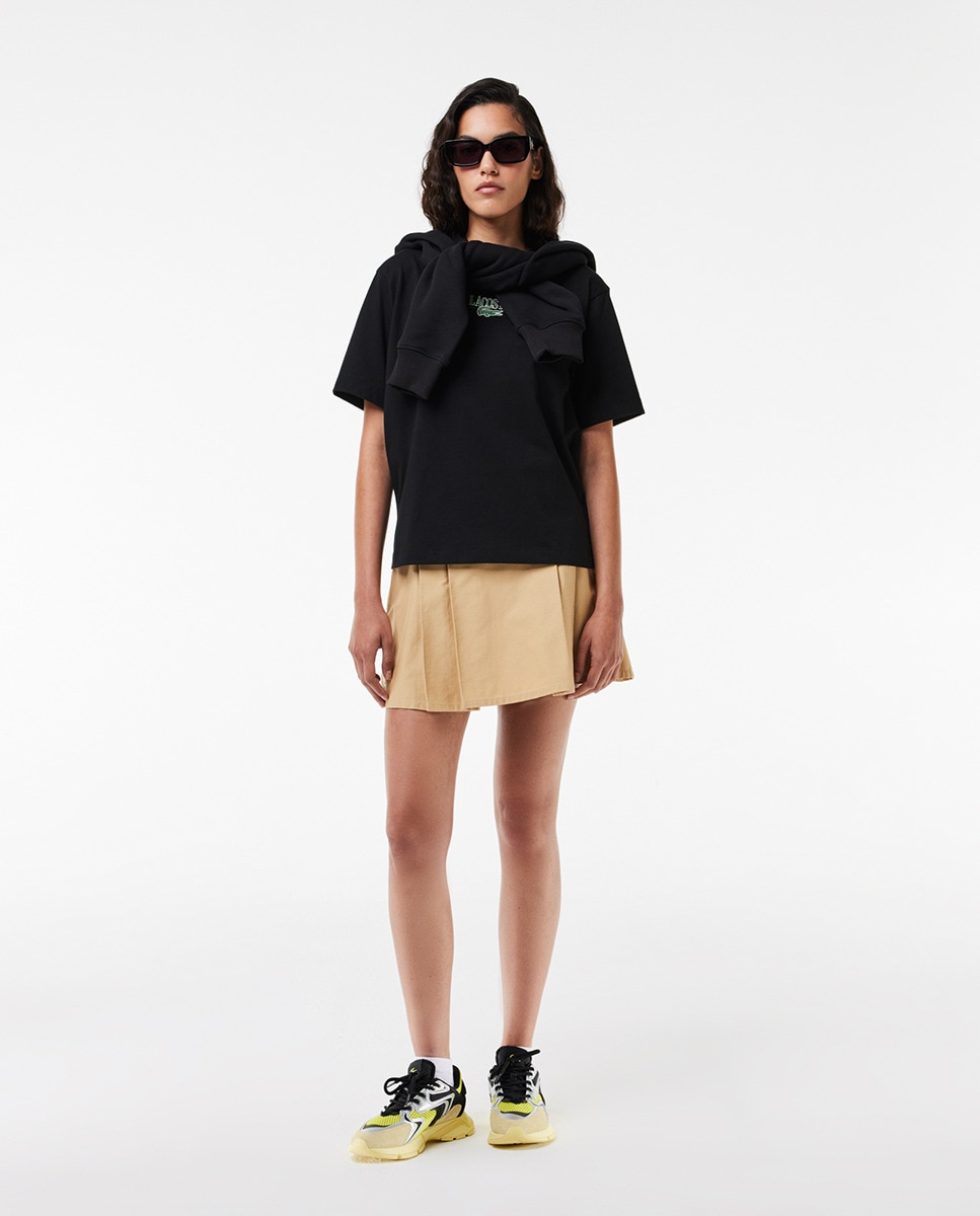Camisola de Malha com Estampado e em Algodão Preto-7