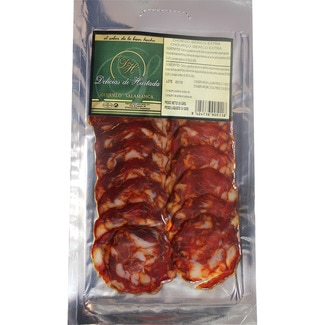chorizo ibérico extra en lonchas envase 50 g - Delicias De Hurtada