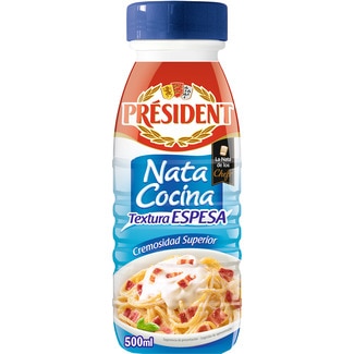 nata líquida espesa para cocinar botella 500 ml - President