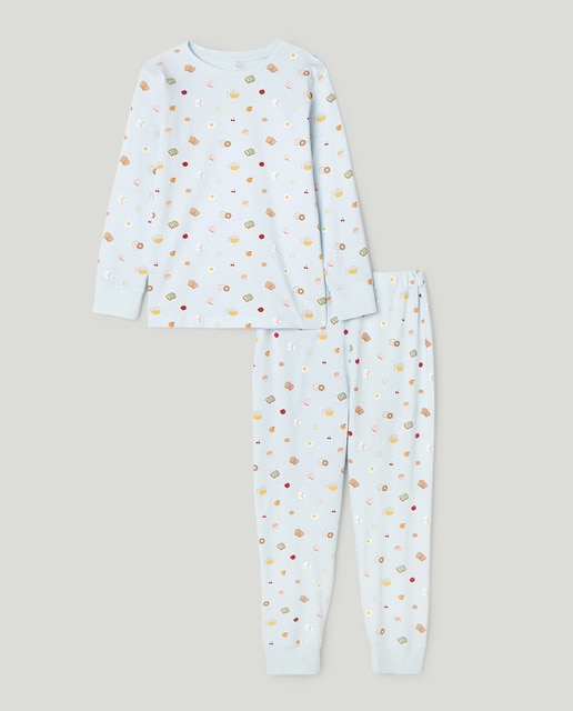 Imagen 0 de Pijama de niña con pantalón largo y estampado comidas