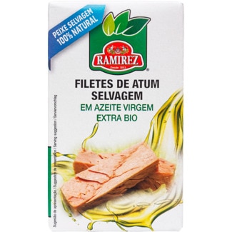 Filetes de Atum Selvagem em Azeite Virgem Extra Biológico embalagem 120 g - Ramirez