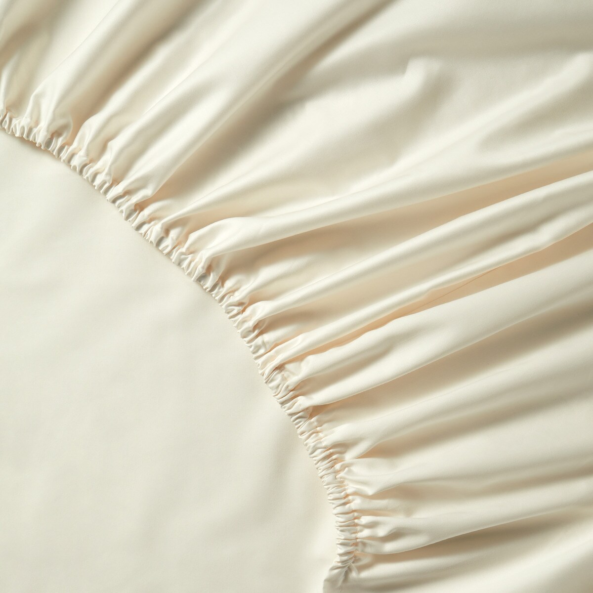 Lençol de Baixo Ajustável de Algodão Egípcio Cetim 600 Fios Platabanda - 40 cm Cru-1