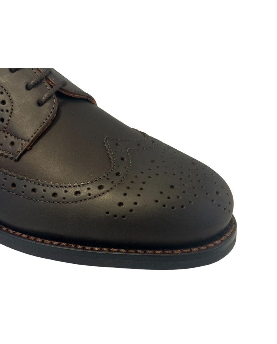 Sapato Derby Oxford em Pele Castanho 4
