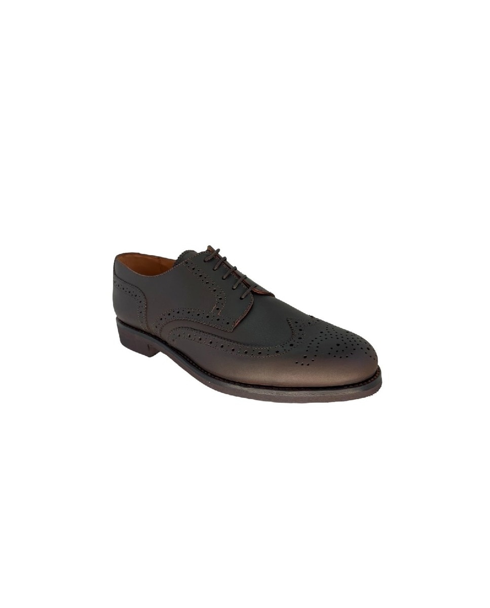 Sapato Derby Oxford em Pele Castanho 2