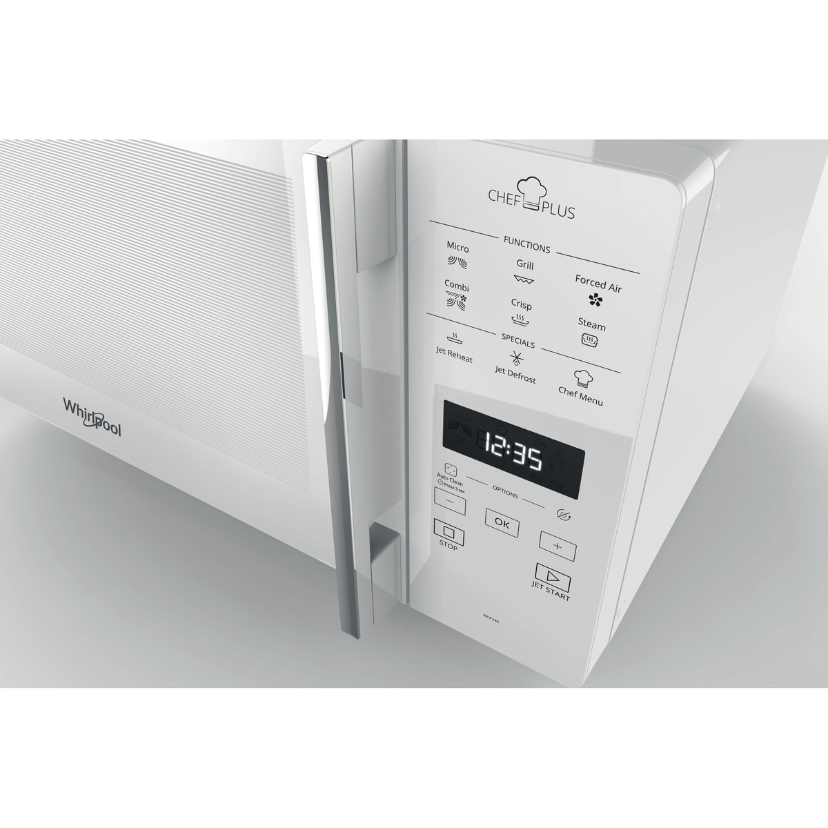 Microondas convección Whirlpool 25 litros y grill - MCP 349 WH Blanco-5