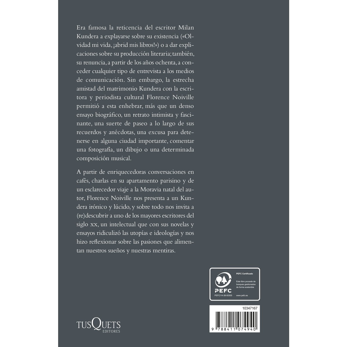 Milan Kundera: Un retrato íntimo (Capa mole com abas) 2