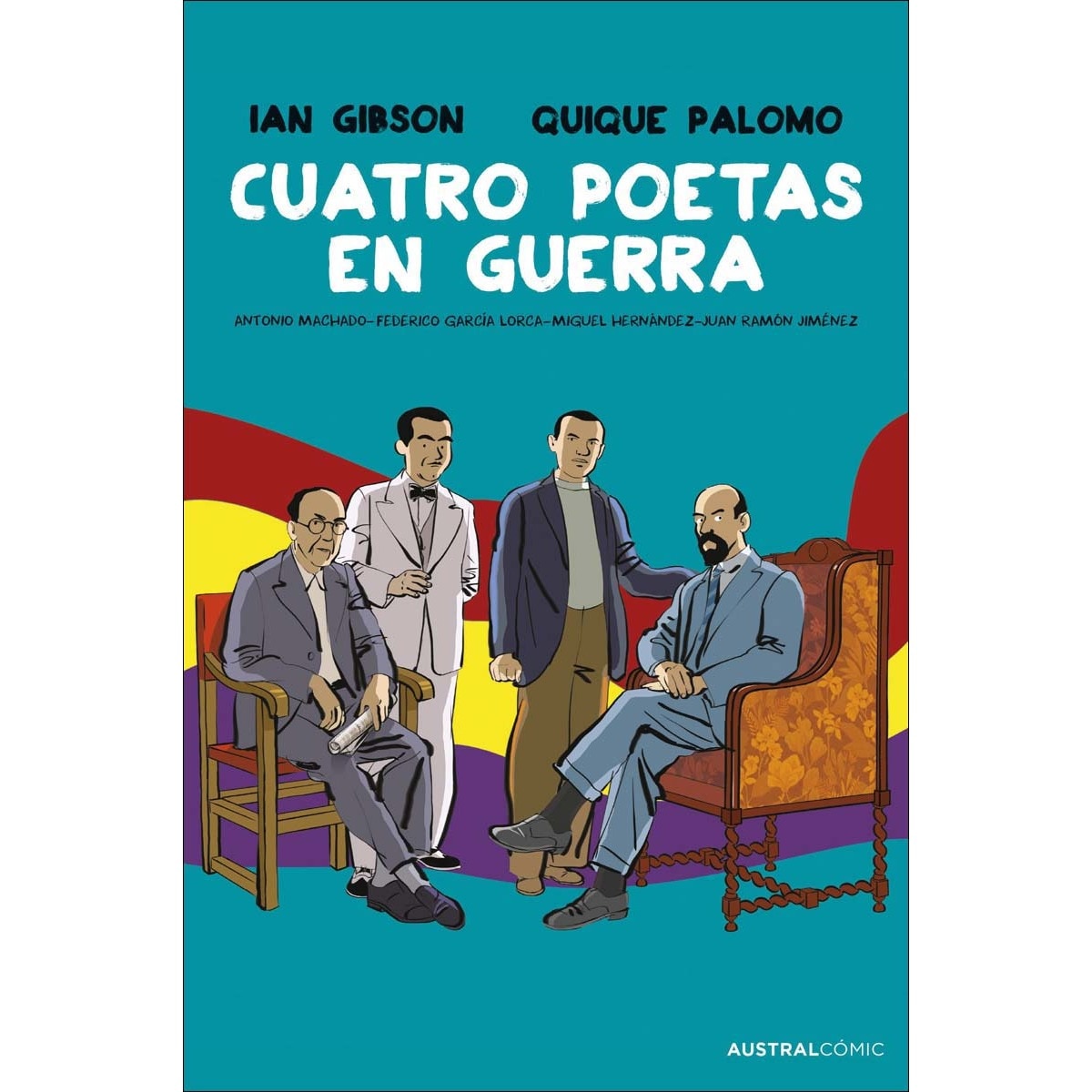 Imagem 0 de Cuatro poetas en guerra (novela gráfica) (Bolso) (Capa mole com abas)