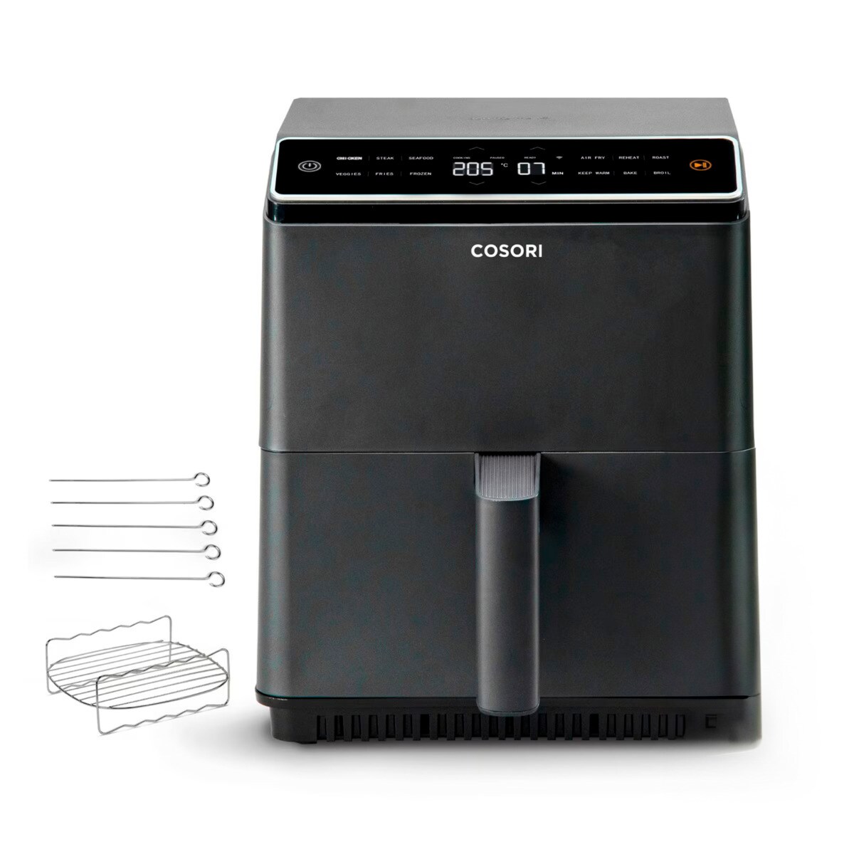 Freidora de aire Cosori Dual Blaze Chef Edition con sistema 360 ThermoIQ + Libro de recetas exclusivo Negro-1