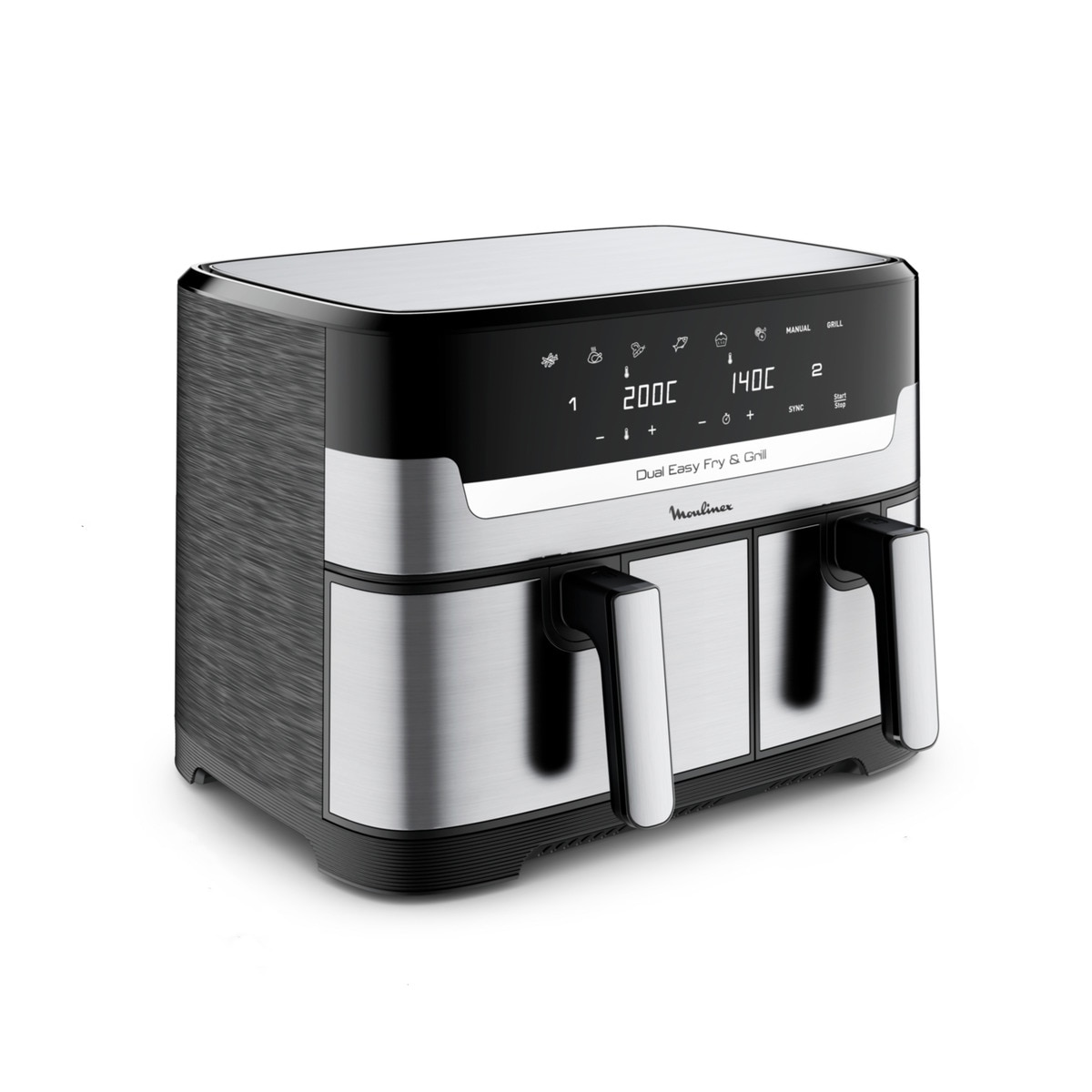 Fritadeira Air Fryer Moulinex Dual Easy Fry & Grill EZ905D20 com Capacidade de 8,3 Litros - Preto e Inox Preto / Inox-1