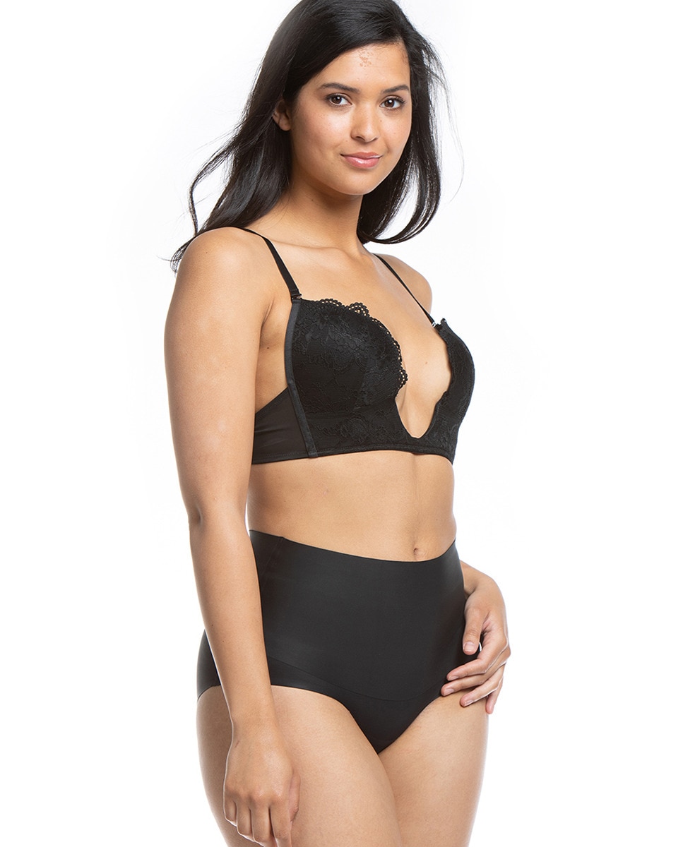 Cueca Tipo Cinta Moldadora com Costuras Planas para Total Invisibilidade Preto-5