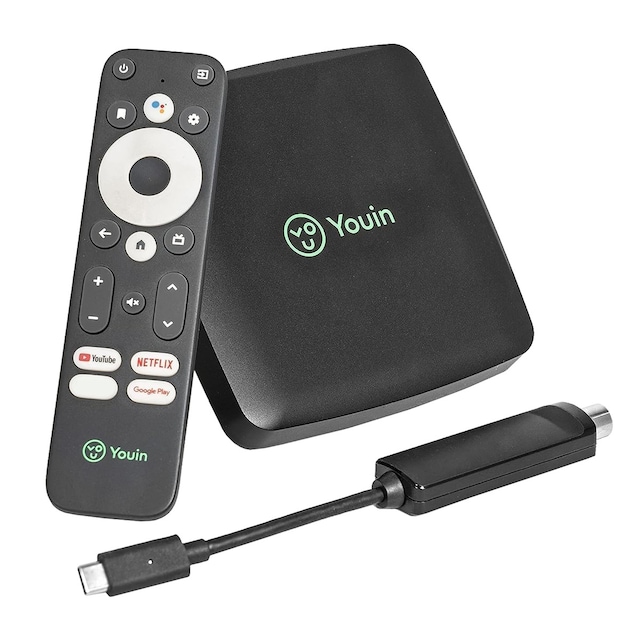 Imagen 0 de Receptor Youin You-Box T2, Android TV, sintonizador TDT integrado, Asistente de Google & Chromecast built-in