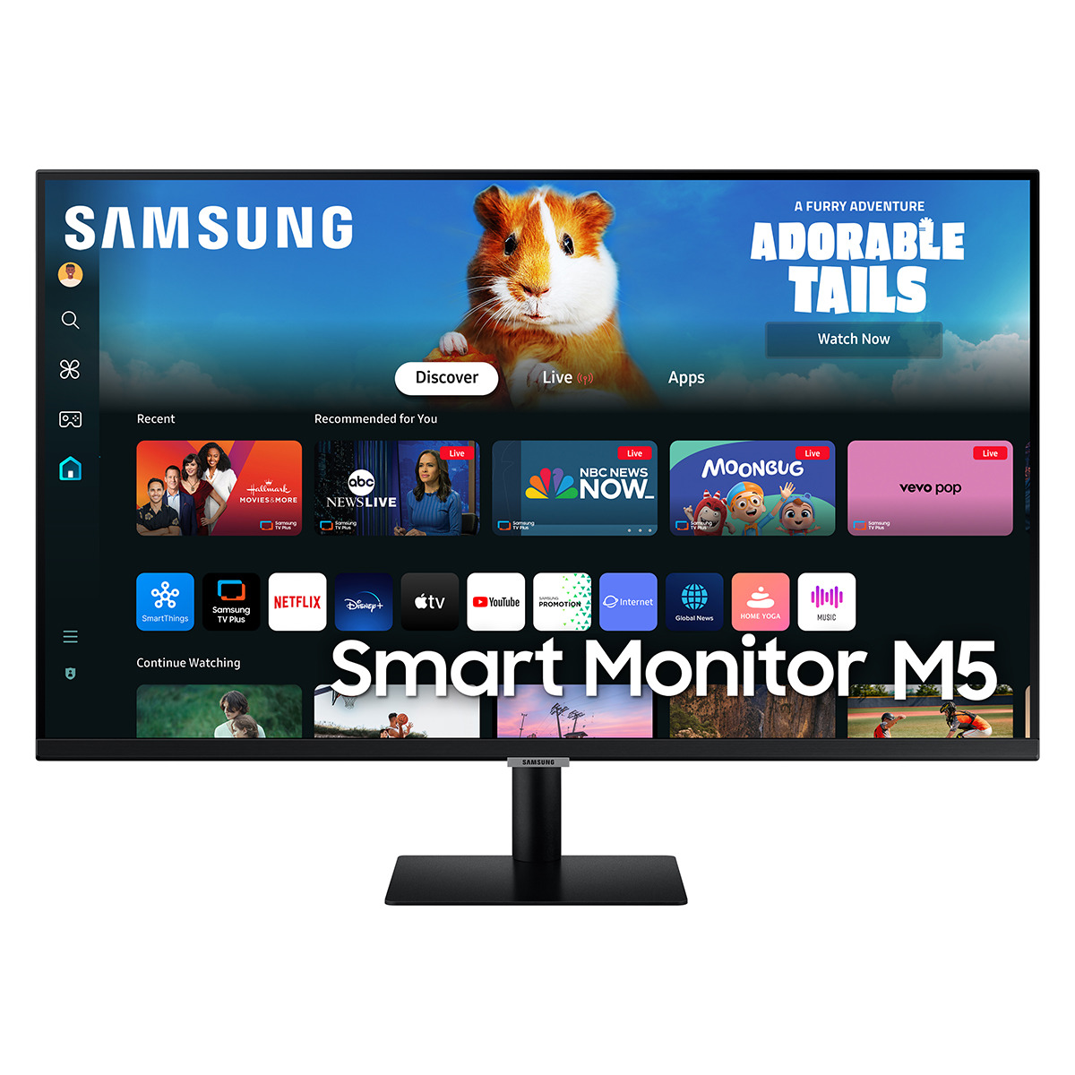 Monitor PC Samsung Smart Monitor M5 81,2 cm (32") 60 Hz, Full HD, HDR10, Funciones Smart Negro-1