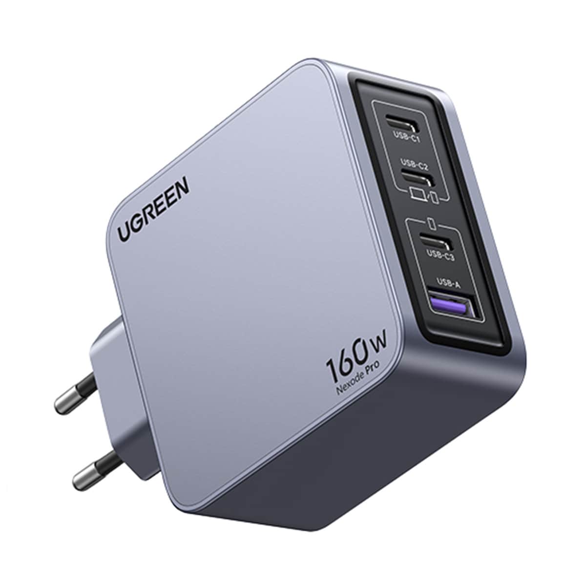 Cargador USB-C UGREEN Nexode Pro 160W GaN, 4 puertos con carga rápida Gris-1