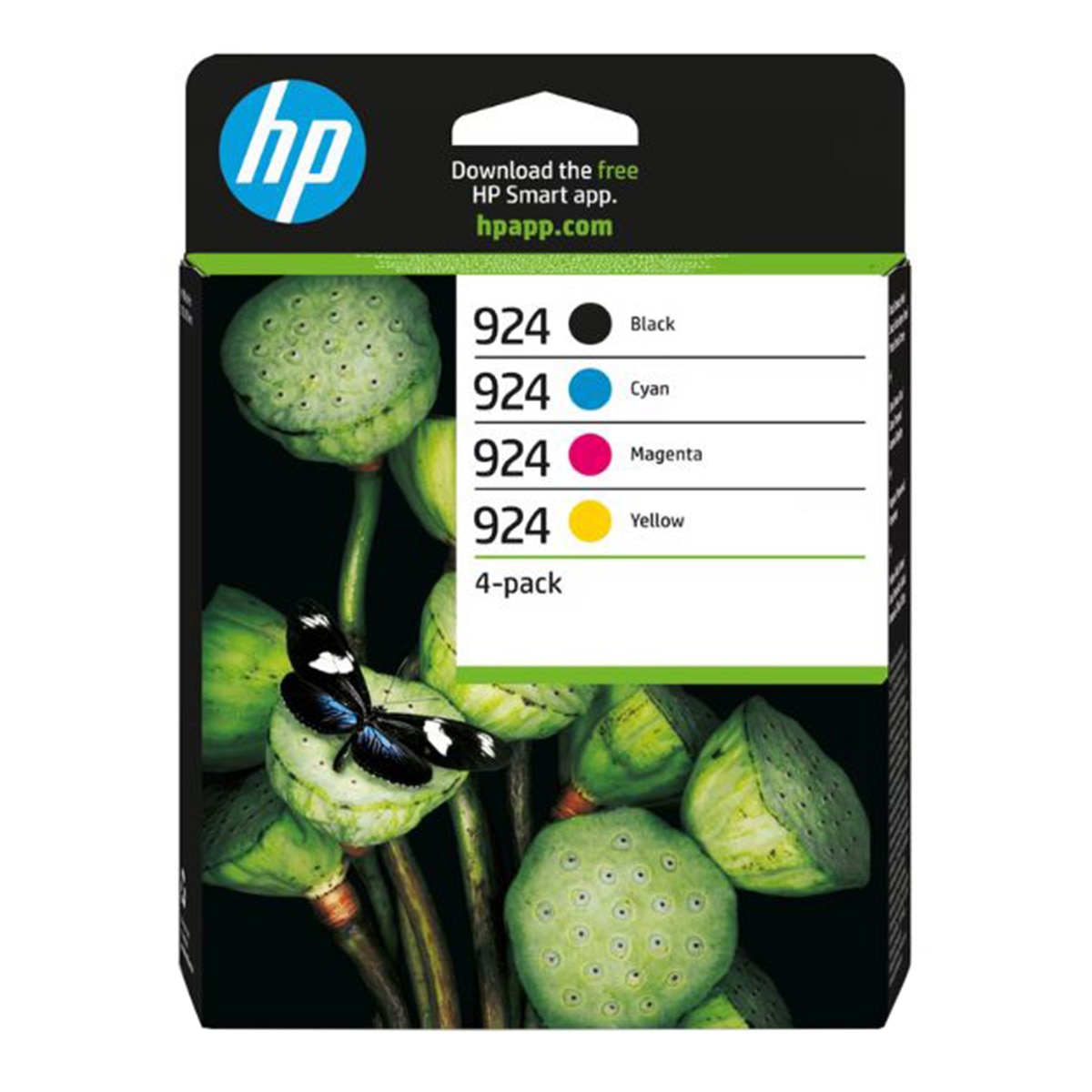 Pack de 4 Cartuchos de Tinta Original HP 924 Multicolor (6C3Z1NE), Instant Ink 1