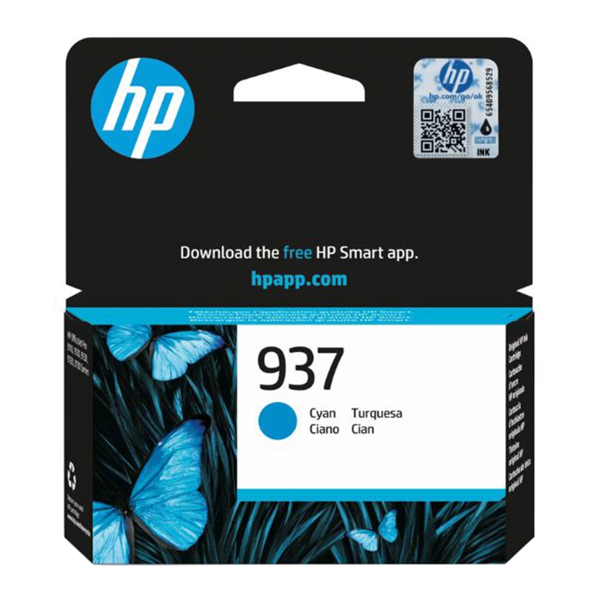 Imagen 0 de Cartucho de tinta original HP 937 cian (4S6W2NE)