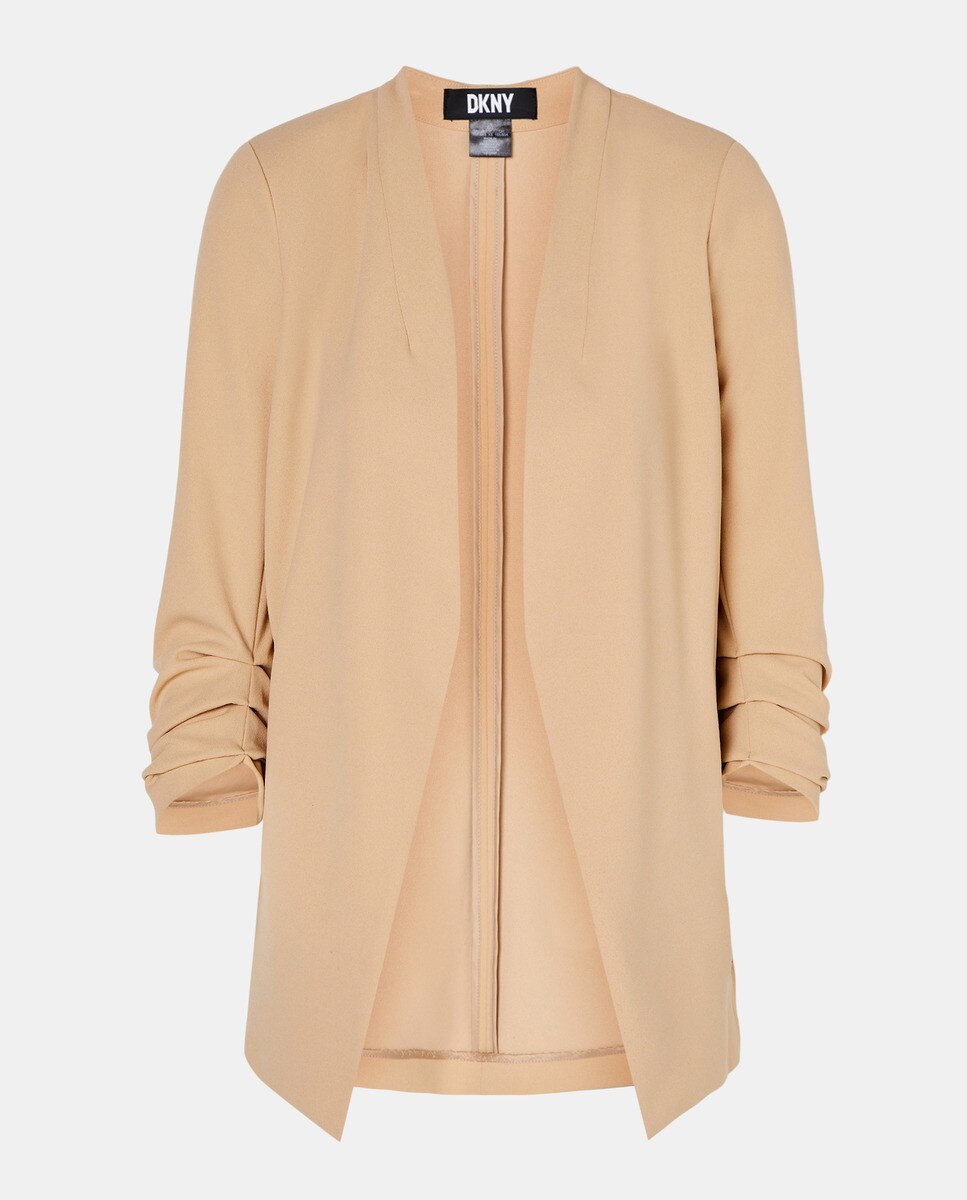 Imagen 4 de Chaqueta de mujer con cuello redondo y mangas largas - DKNY - Gris Suave Gris Suave