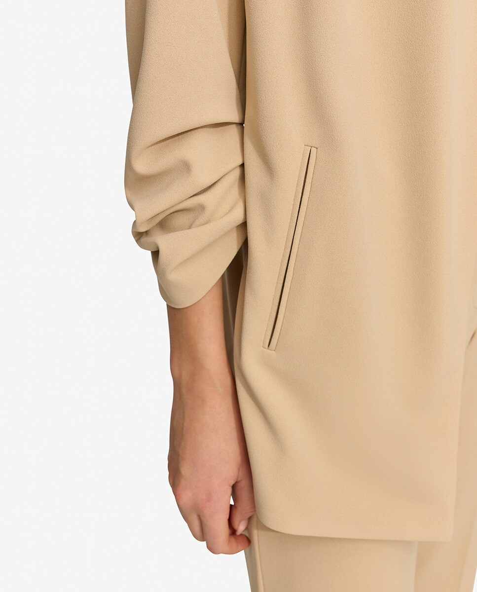 Imagen 3 de Chaqueta de mujer con cuello redondo y mangas largas - DKNY - Gris Suave Gris Suave
