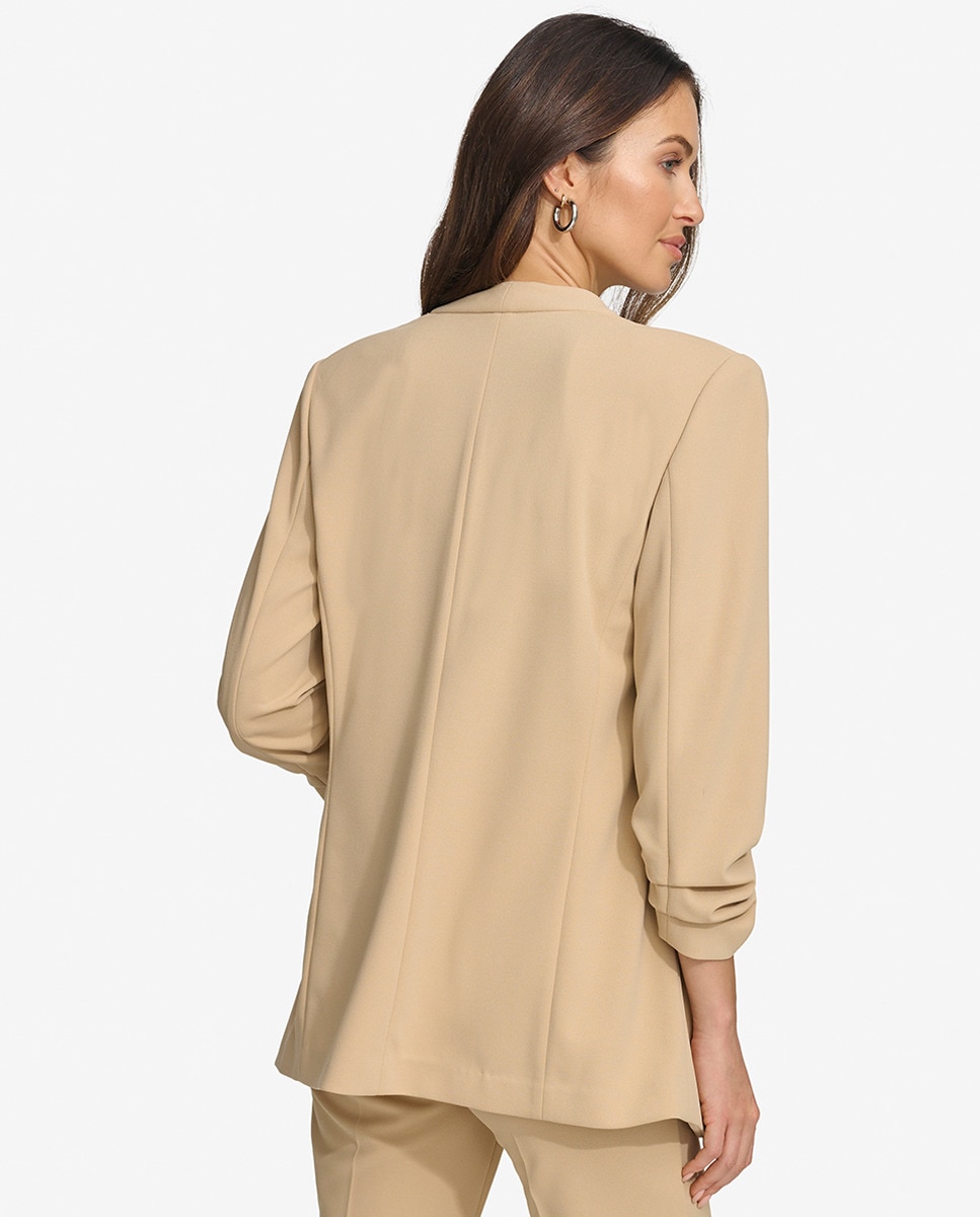 Imagen 2 de Chaqueta de mujer con cuello redondo y mangas largas - DKNY - Gris Suave Gris Suave