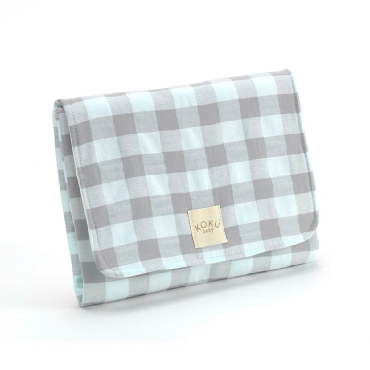 Cambiador cuadro vichy Gris / Blanco Gris-1