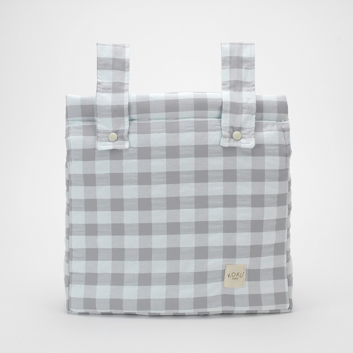 Bolso panera cuadro vichy Gris / Blanco Gris-2