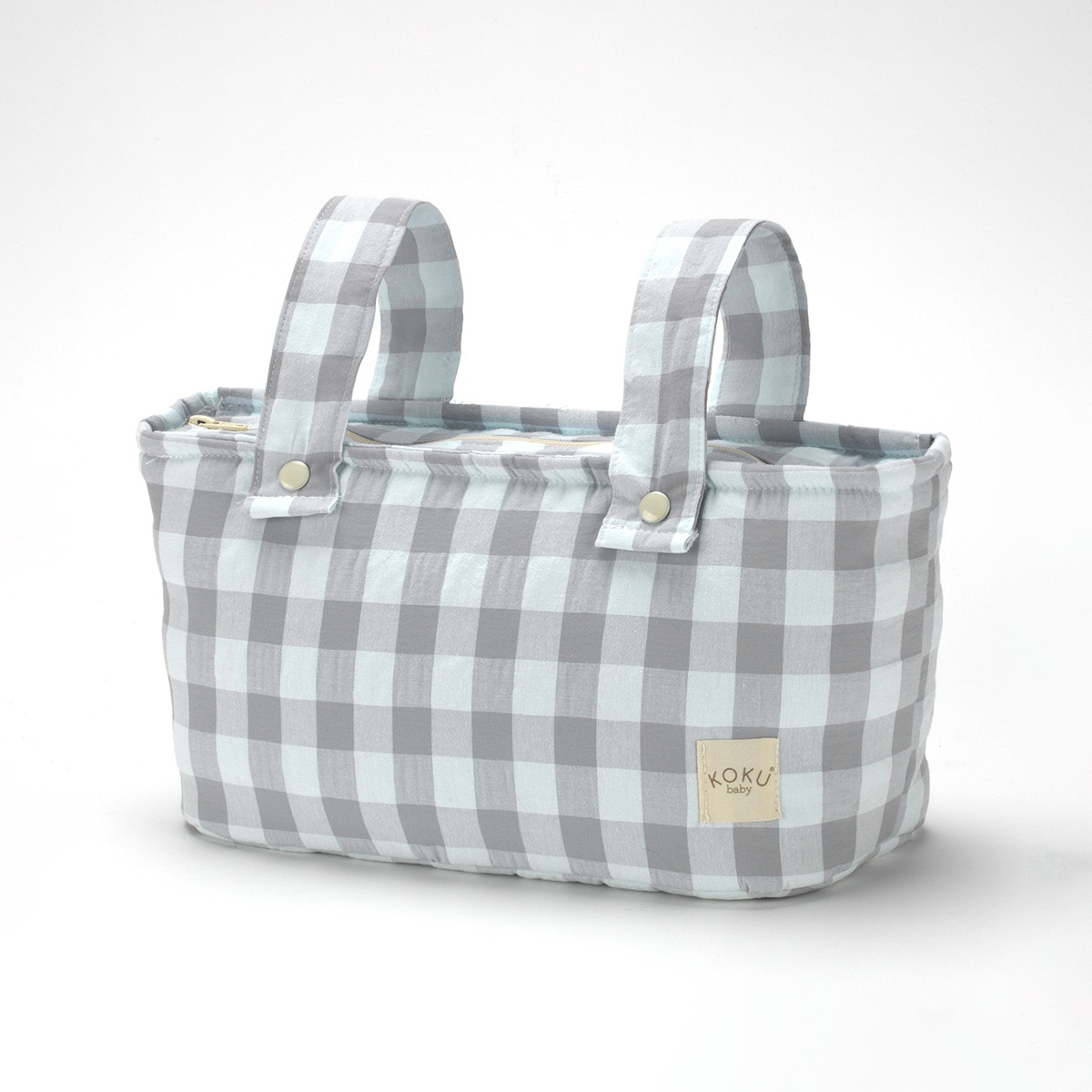 Imagen 0 de Bolso mini cuadro vichy Gris / Blanco