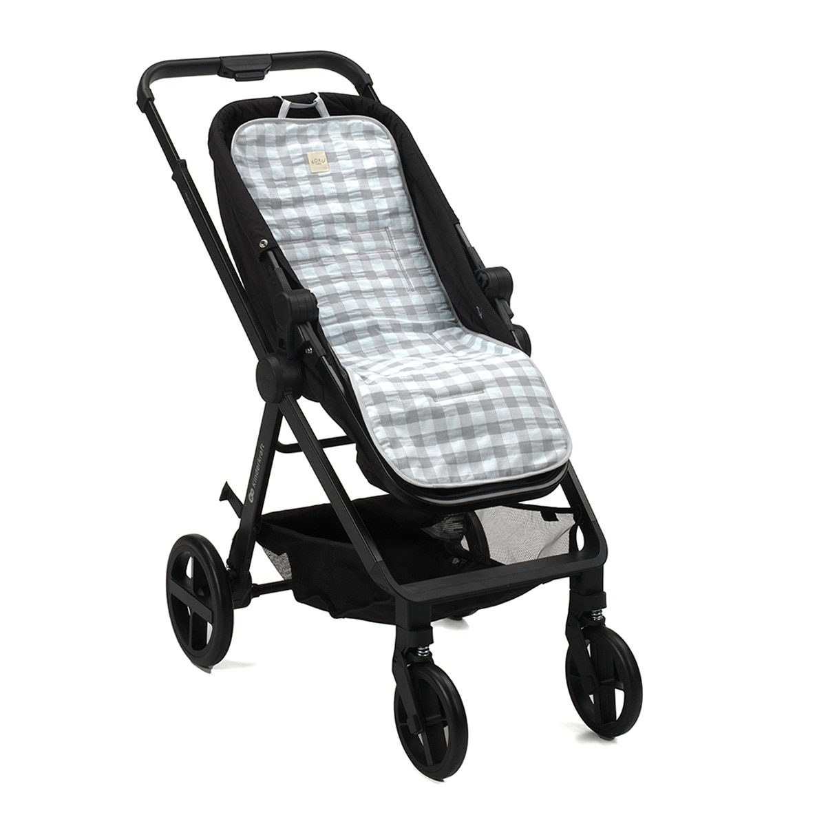 Imagen 0 de Colchoneta para silla cuadro vichy Gris / Blanco