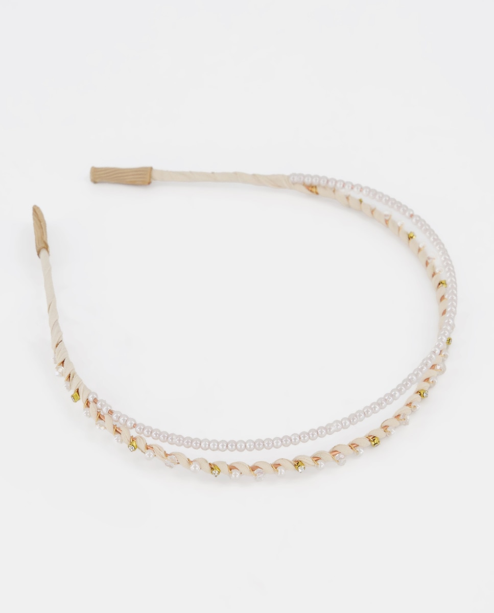 Imagem 0 de Bandolete Fina Forrada em Tecido - Cru