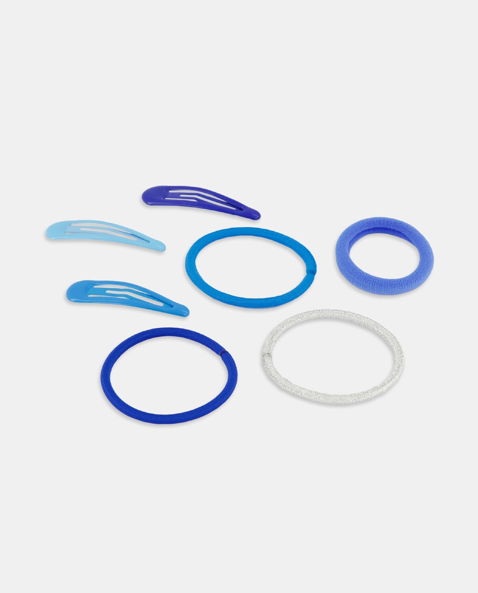 Pack de Ganchos e Elásticos Azul-marinho-2