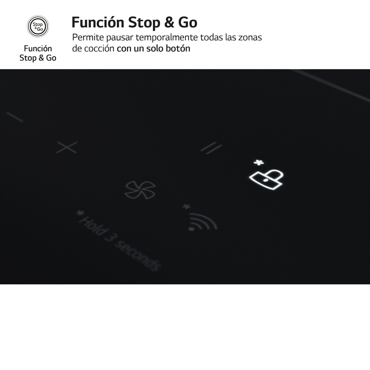 Placa de inducción LG 2 zonas +1 flex, 59 cm - CBIZ2435B Negro-10