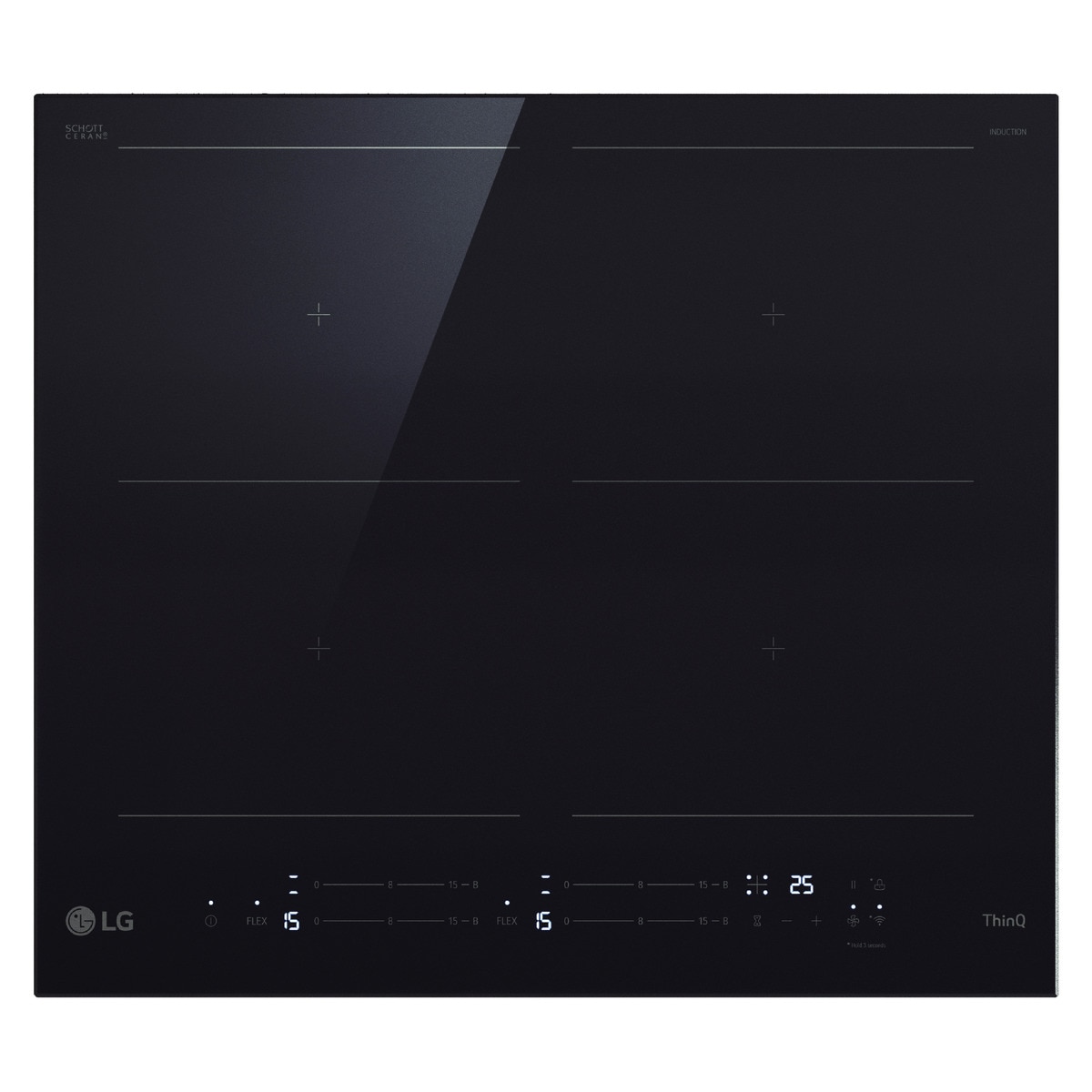 Placa de inducción LG Dual Flex - CBIZ2437B Negro-1