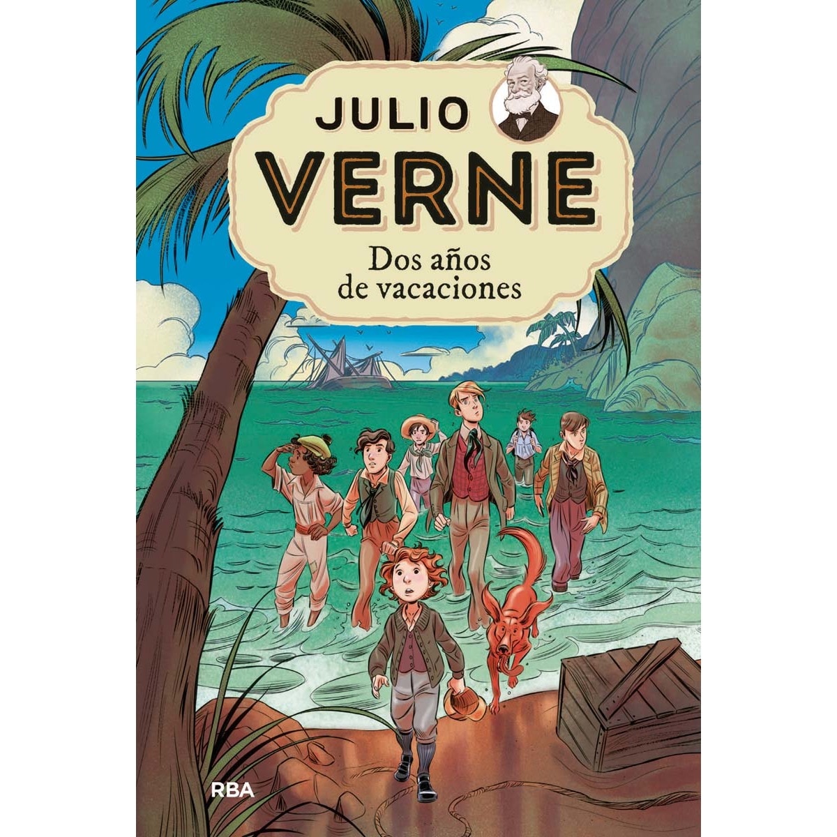 Julio Verne - Dos años de vacaciones (edición actualizada, ilustrada y adaptada) (Tapa dura) 1