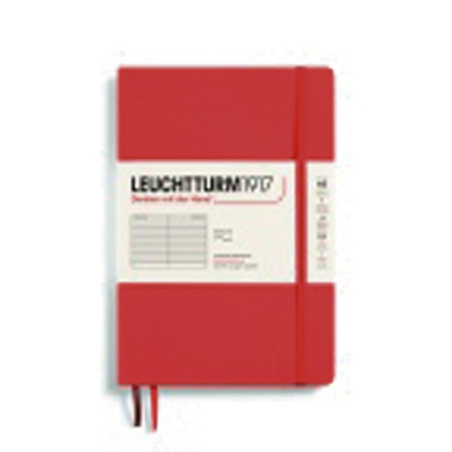 Imagem 0 de Bloco de notas capa mole folhas pautadas horizontais folhas pautadas Leuchtturm1917 laranja vermelho