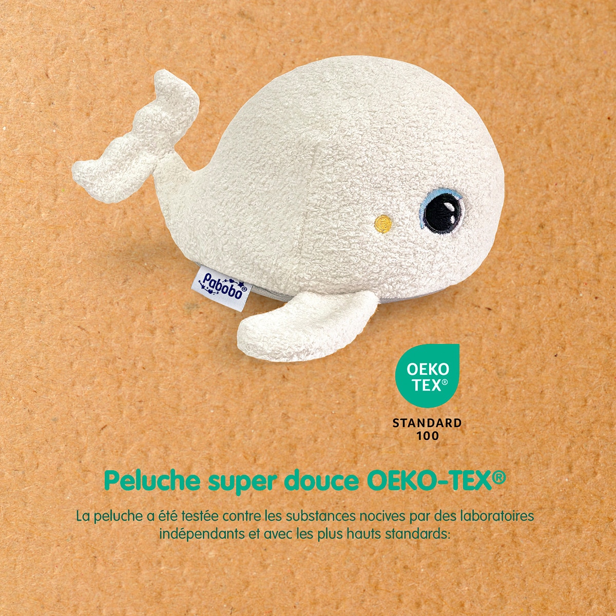 Peluche de Baleia com Luz Bege-14