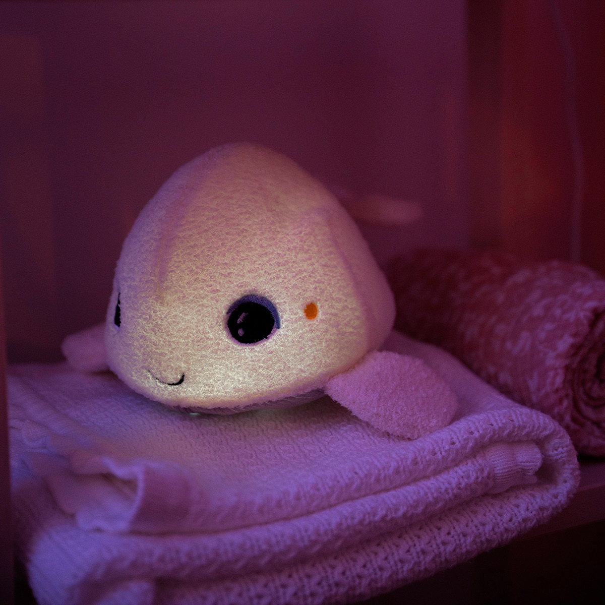 Peluche de Baleia com Luz Bege-12