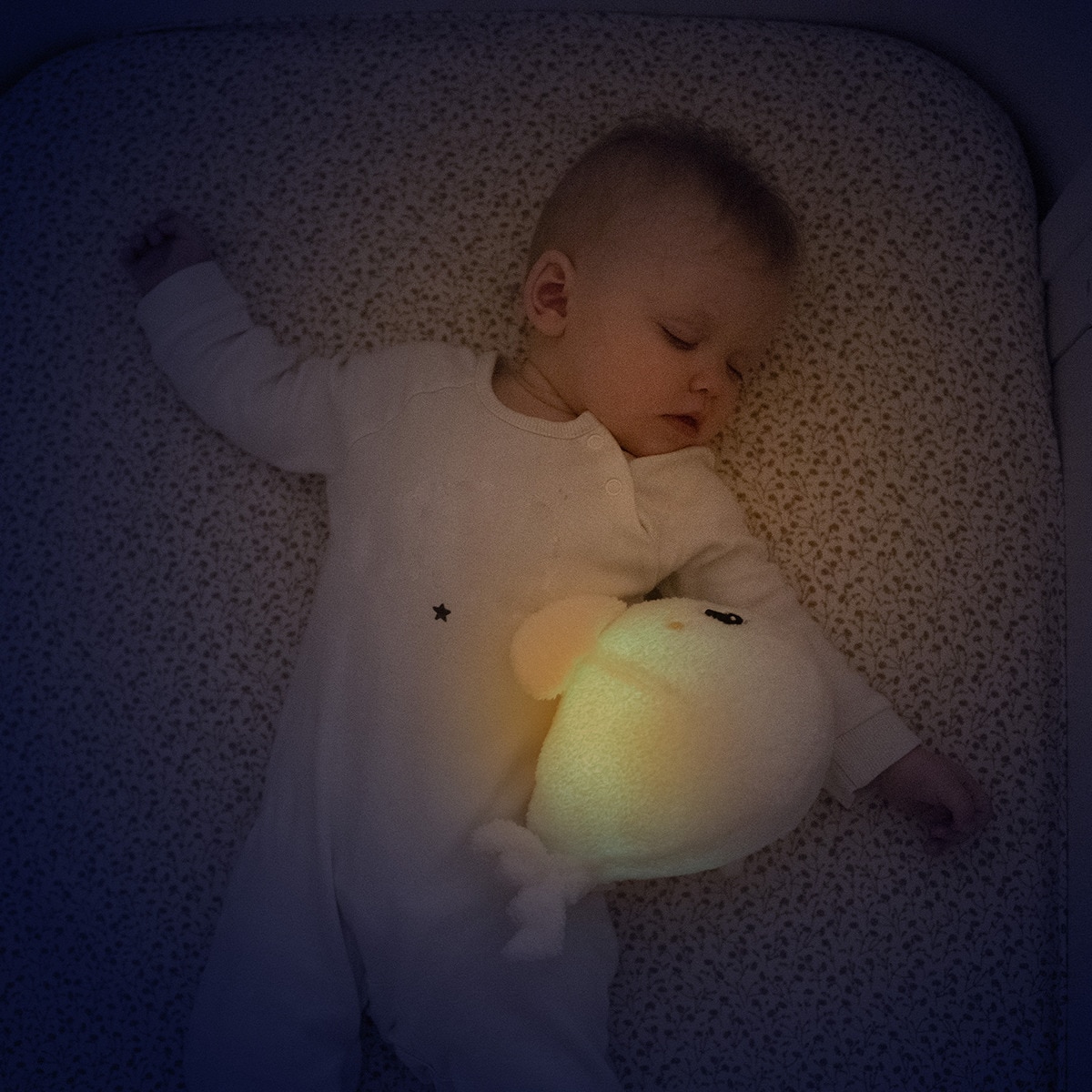 Peluche de Baleia com Luz Bege-9