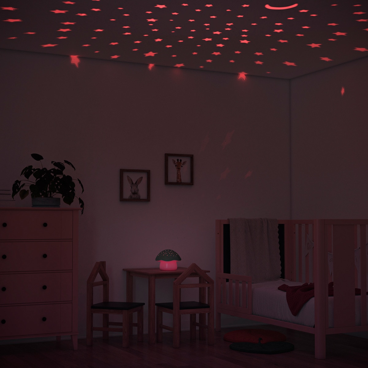 Luz de Presença Cogumelo com Projeção Azul-12