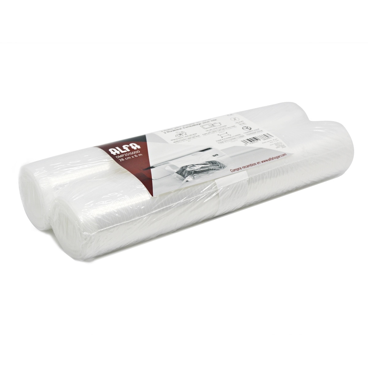 Imagen 0 de Pack 2 rollos para envasar al vacío Alfa 0MP25150