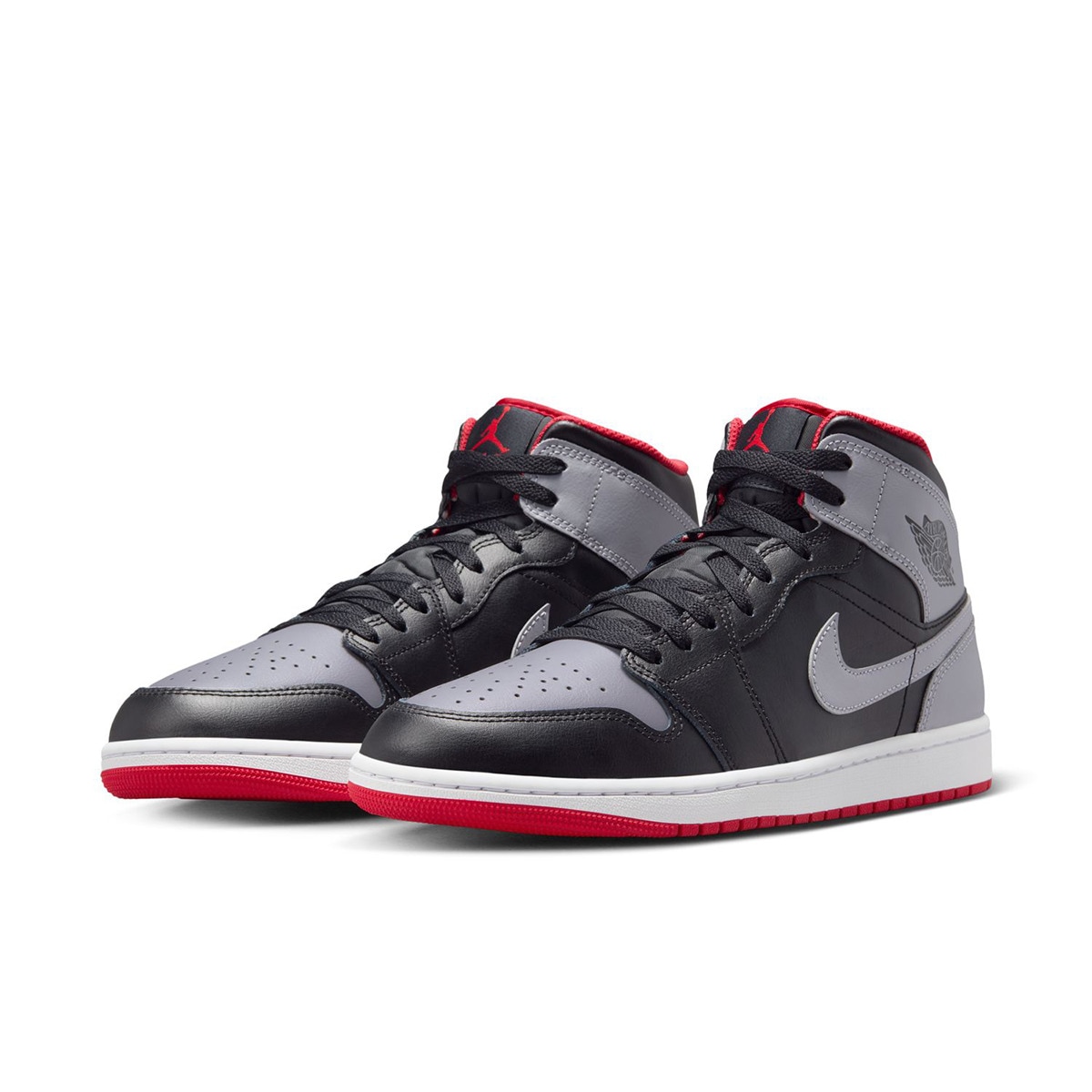 Sapatilhas de Basquetebol de Homem Air Jordan 1 Mid Preto / Cinzento-2