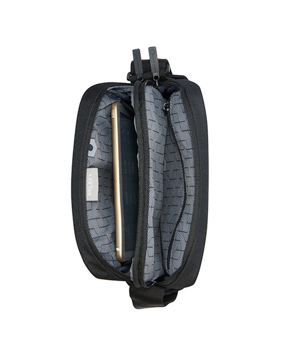 Mini Bolsa Sacola Vertical 2 Compartimentos Tablet 10.1" DELSEY Picpus - Preto Preto-3