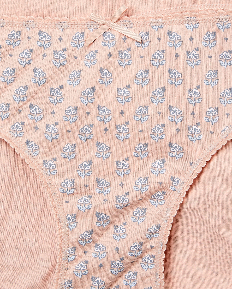 Pack de 5 braguitas de niña estampadas Rosa-3