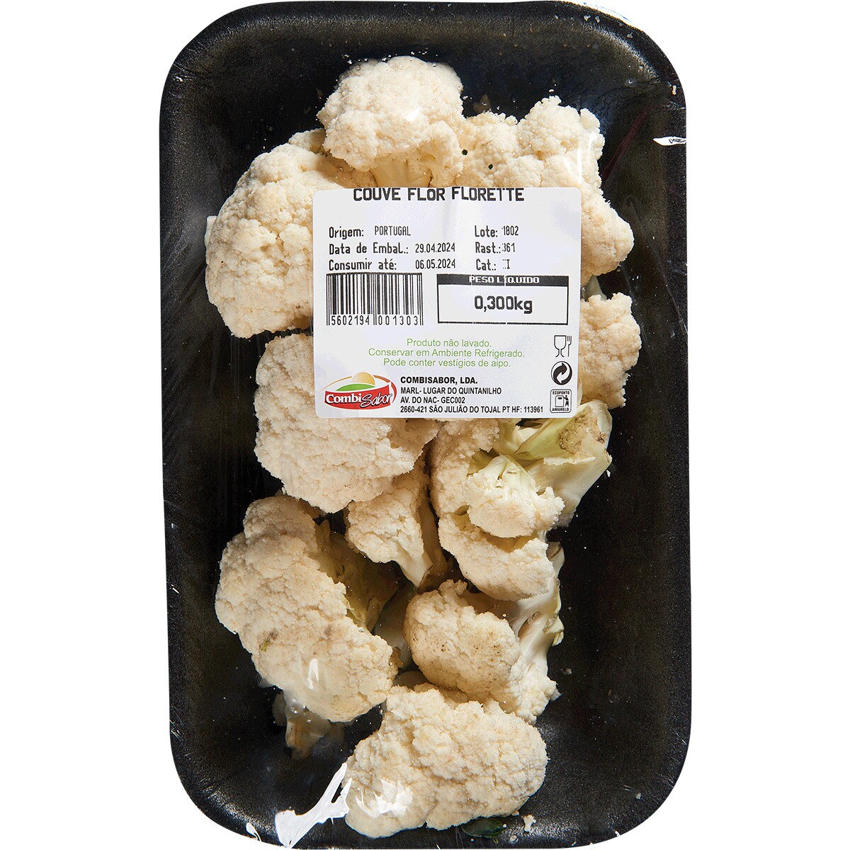 Couve Flor Cortada embalagem 300 g