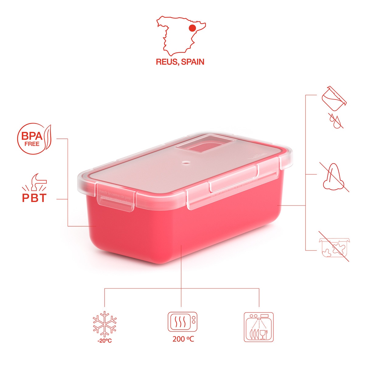 Hermético 0,75 L Nomad Valira Rojo-4