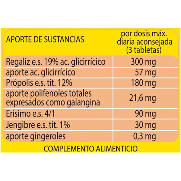 Propolaid PropolGola reine Propolis Lakritze Box 30 Tabletten Funktionalität der oberen Atemwege mit Ingwer