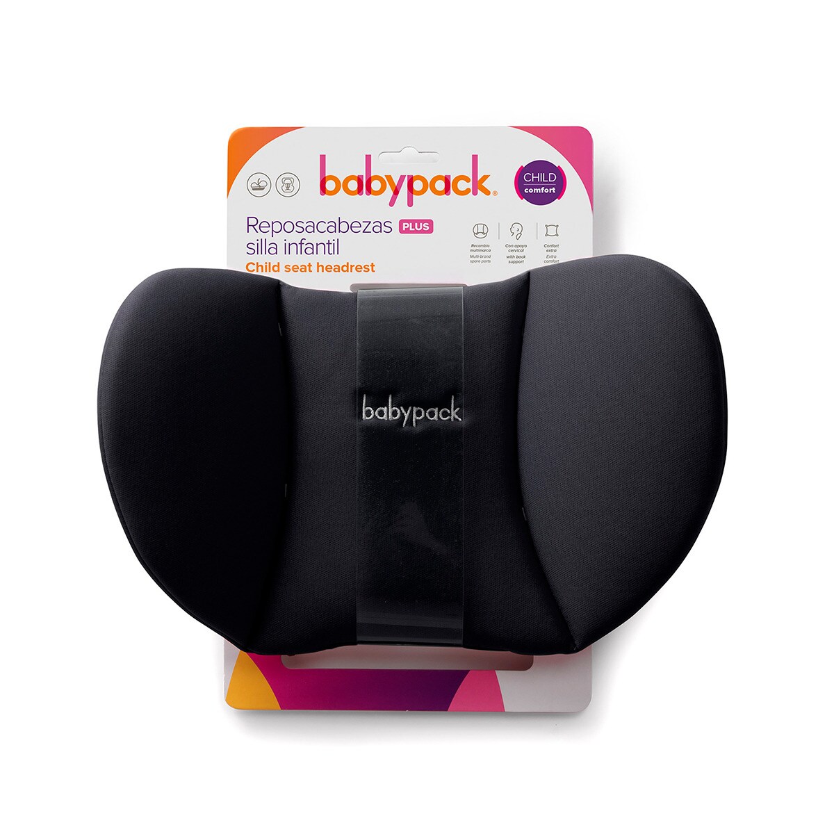 Reposacabezas infantil basic babypack Negro-6