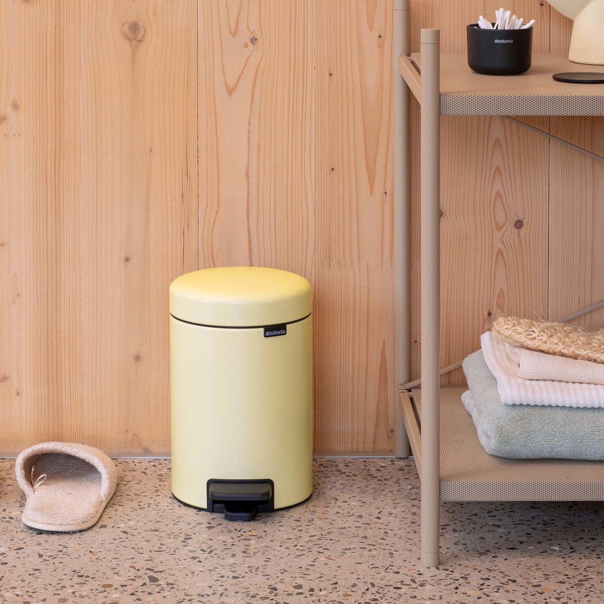 Papelera de baño con pedal NewIcon 3L Brabantia Amarillo pálido-8